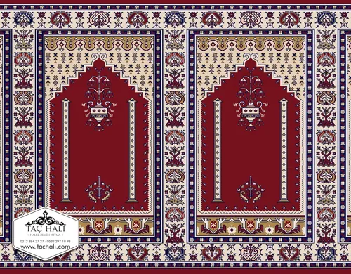 Taç Seccadeli Cami Halısı ASB 06