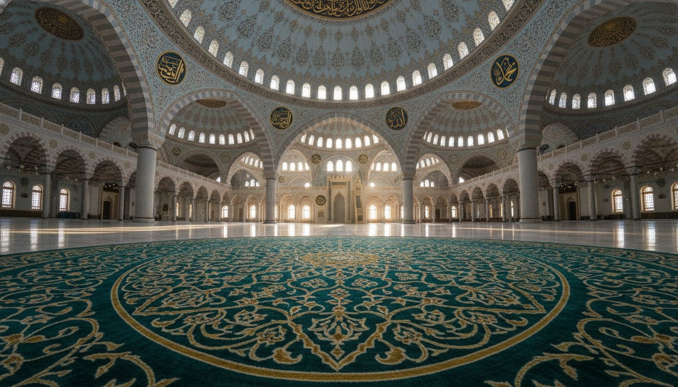Göbekli Cami Halısı Seçim Rehberi: Estetik, Teknik Özellikler ve 2026 Trendleri